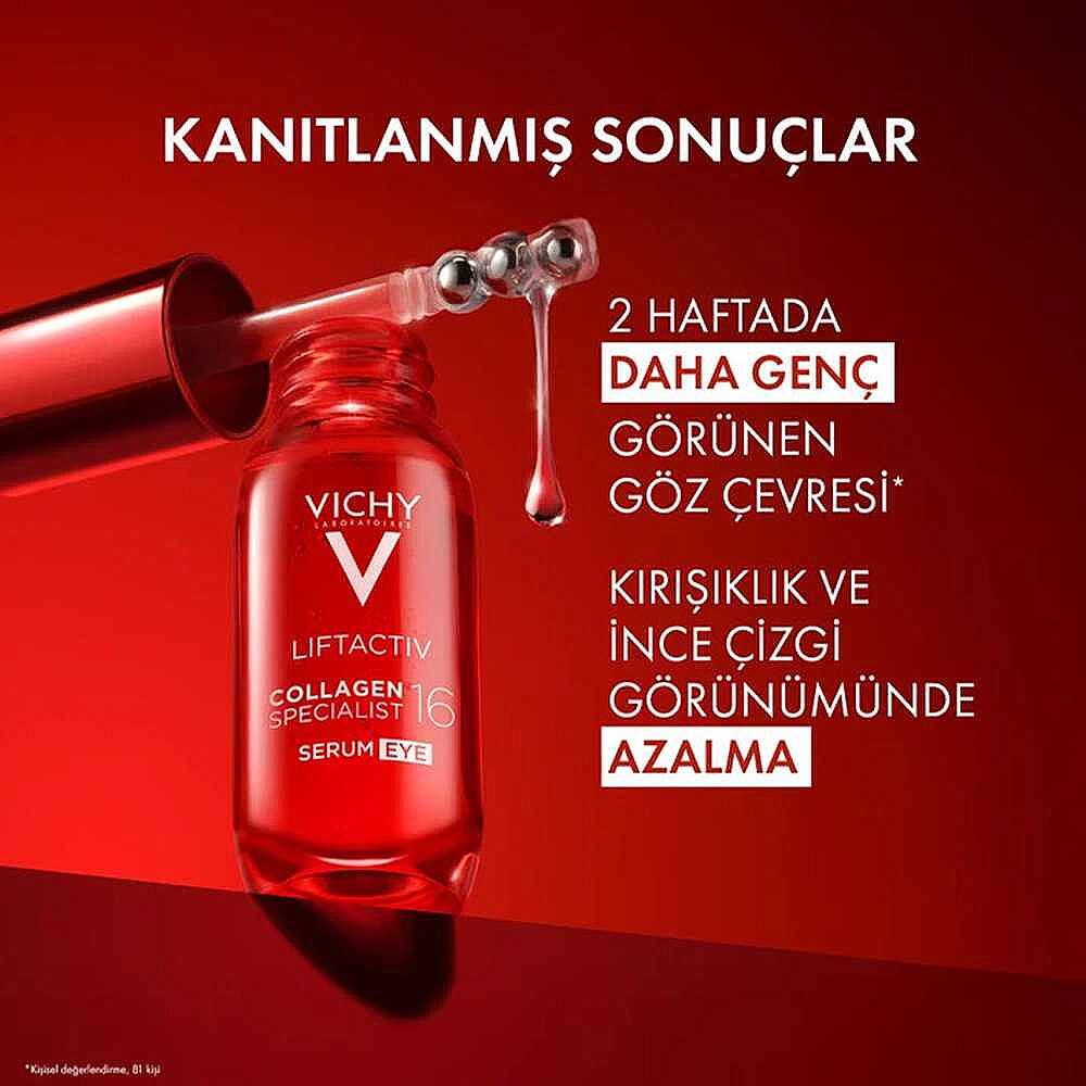 Vichy Liftactiv Collagen Specialist 16 Göz Çevresi Bakım Serumu 15 ml - 9