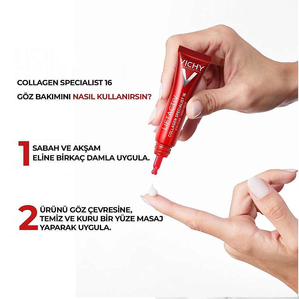 Vichy Liftactiv Collagen Specialist Yaşlanma Belirtilerine Karşı Göz Bakım Kremi 15 ml - 7
