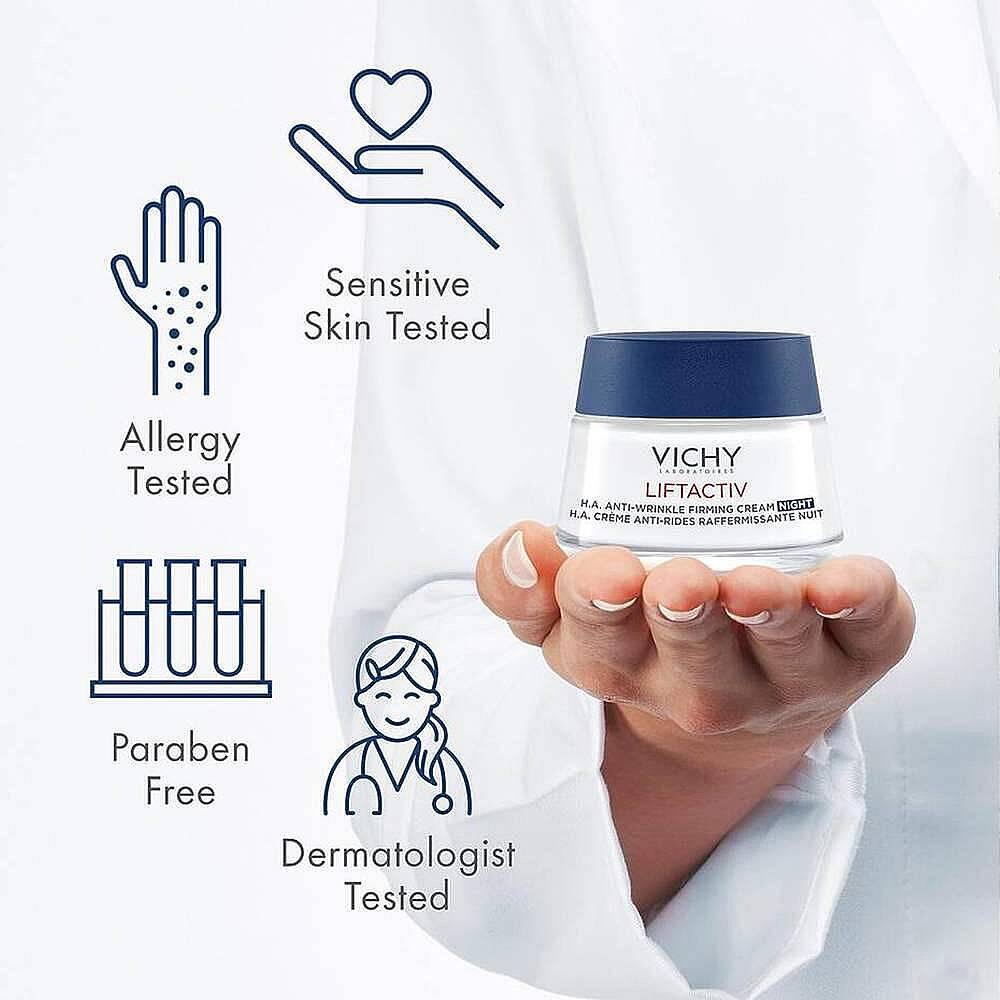 Vichy Liftactiv H.A. Yaşlanma ve Kırışıklık Karşıtı Gece Bakım Kremi 50 ml - 2