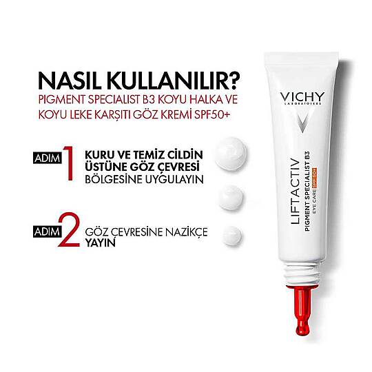 Vichy Liftactiv Pigment Specialist B3 SPF50+ Göz Bakım Kremi 15 ml - 6