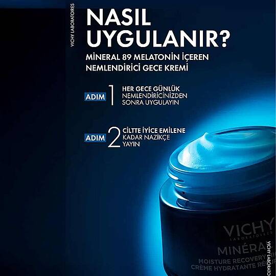 Vichy Mineral 89 Melatonin İçeren Nemlendirici Gece Kremi 50 ml - 3