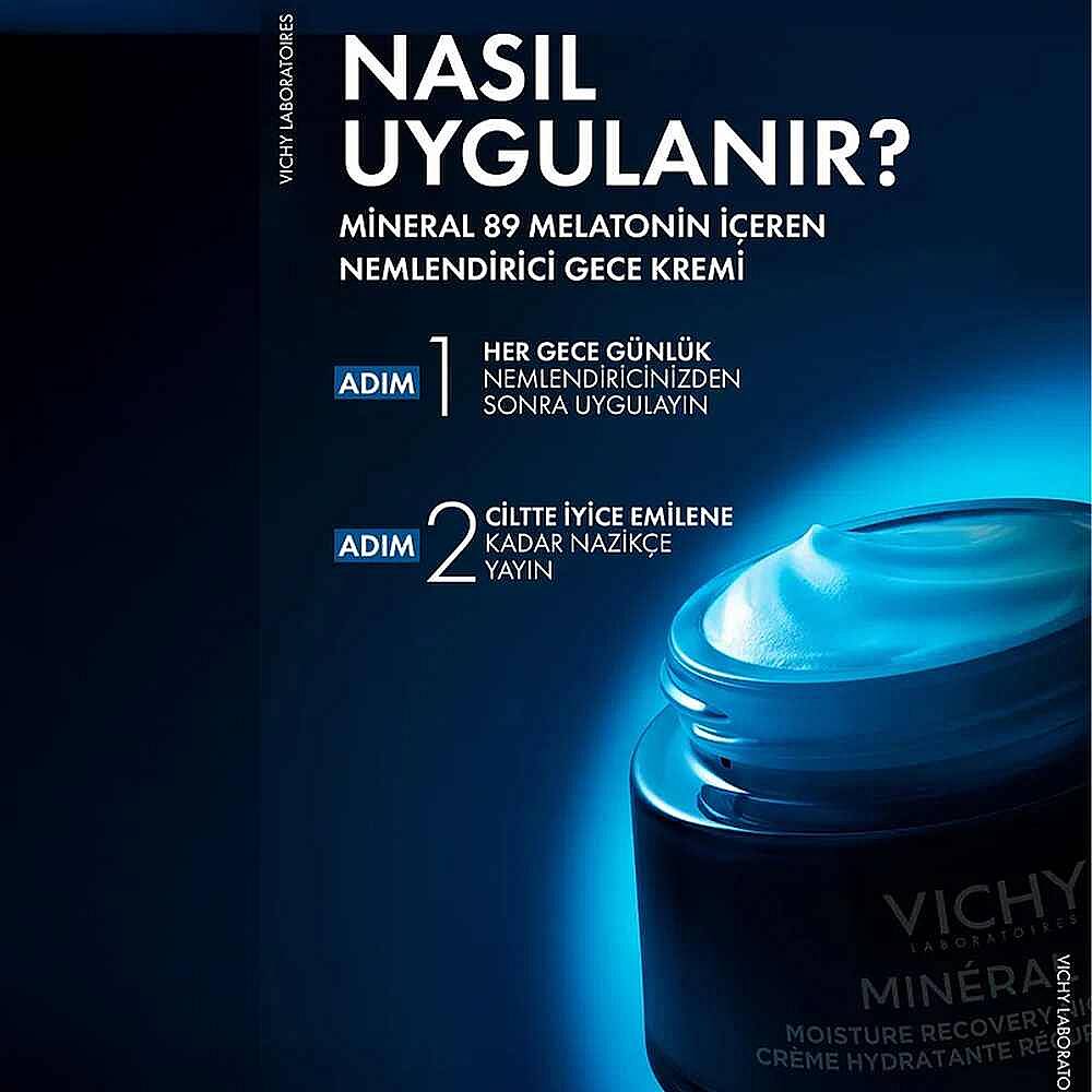 Vichy Mineral 89 Melatonin İçeren Nemlendirici Gece Kremi 50 ml - 3