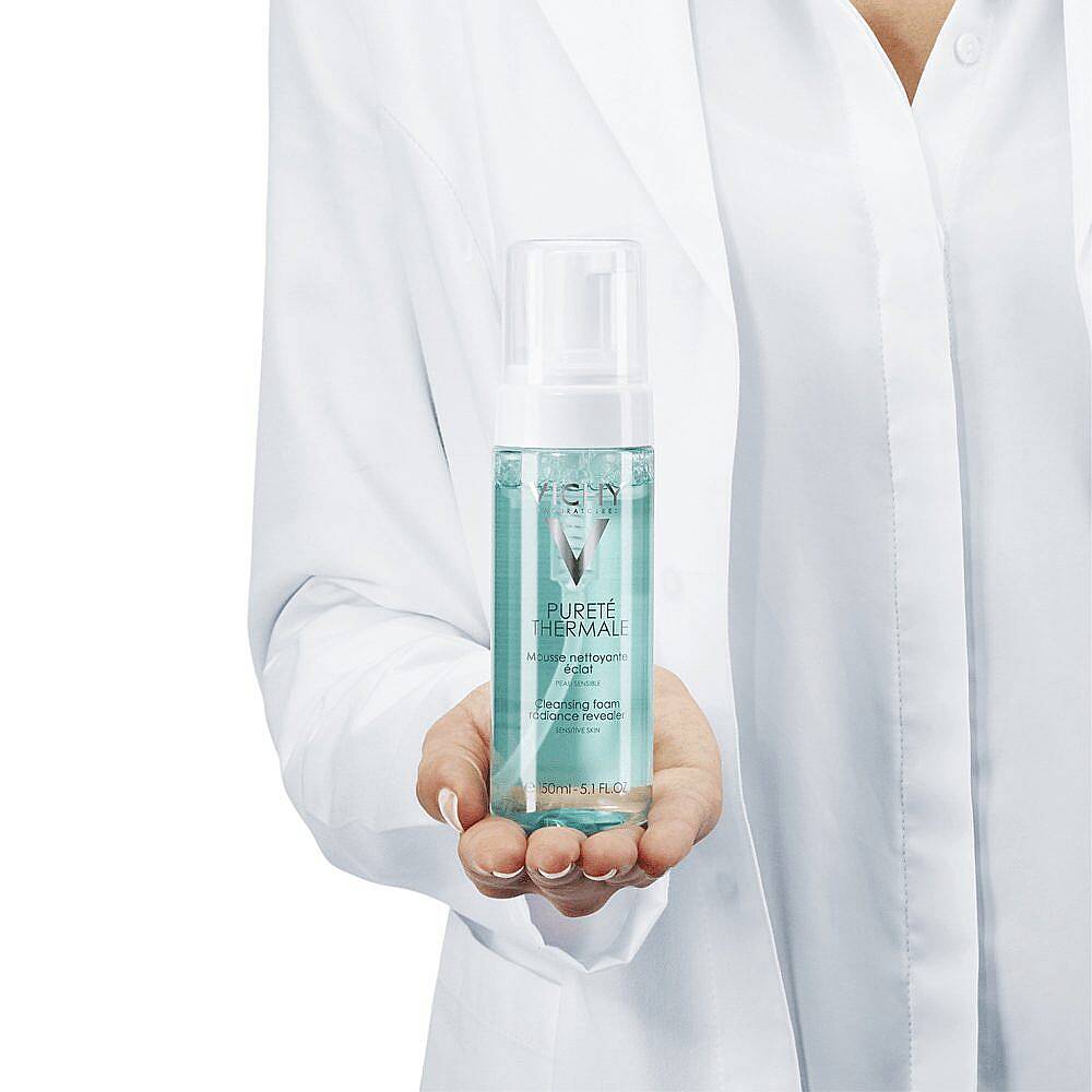 Vichy Purete Thermale Eau Moussant Hassas Ciltler için Yüz Temizleyici Köpük 150ml - 4