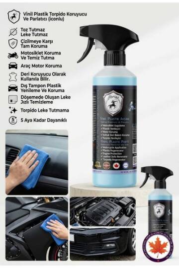 Vinil Plastik Aksam Tropido Koruyucu Ve Parlatıcı Pro 500ml + Süper Lazer kesim bez