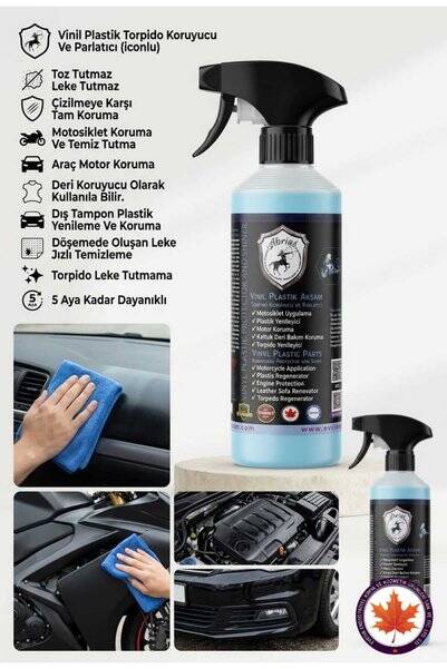 Vinil Plastik Aksam Tropido Koruyucu Ve Parlatıcı Pro 500ml + Süper Lazer kesim bez - 1