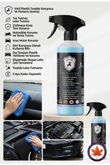 Vinil Plastik Aksam Tropido Koruyucu Ve Parlatıcı Pro 500ml + Süper Lazer kesim bez - 2
