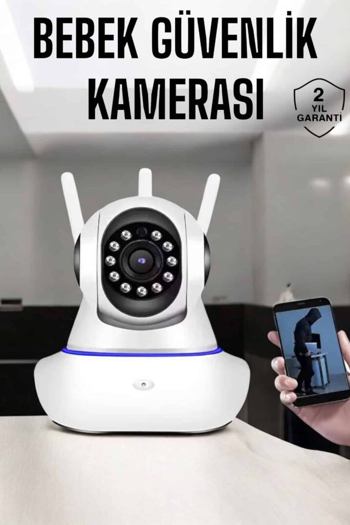 Wifi Kamera Ev Kamerası Gece Görüşlü Kablosuz Bebek Izleme Kamerası - 1