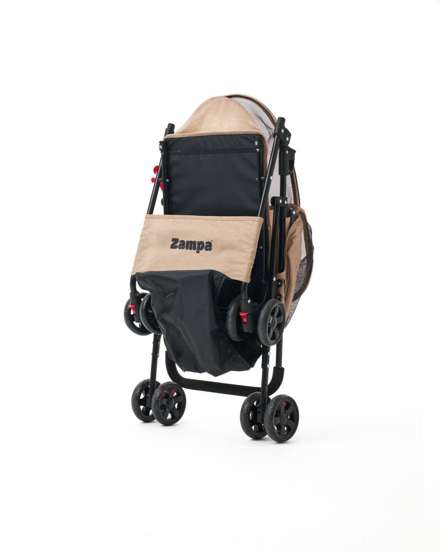 Zampa Aero Kedi & Köpek Arabası Kahverengi 42×69×96 cm (ZS-101-BR) - 3