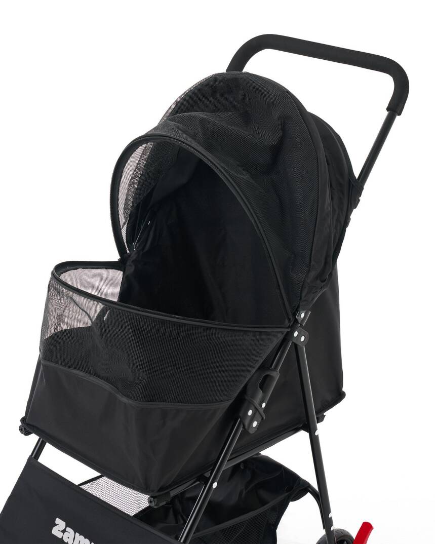Zampa Aero Kedi & Köpek Arabası Siyah 42×69×96 cm (ZS-101-B) - 3