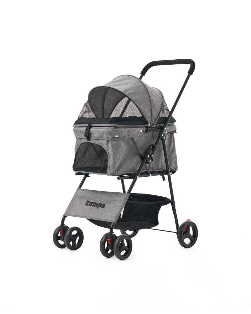 Zampa Flux Kedi & Köpek Arabası Gri 45×63×93 cm (ZS-102-1-G) - 2