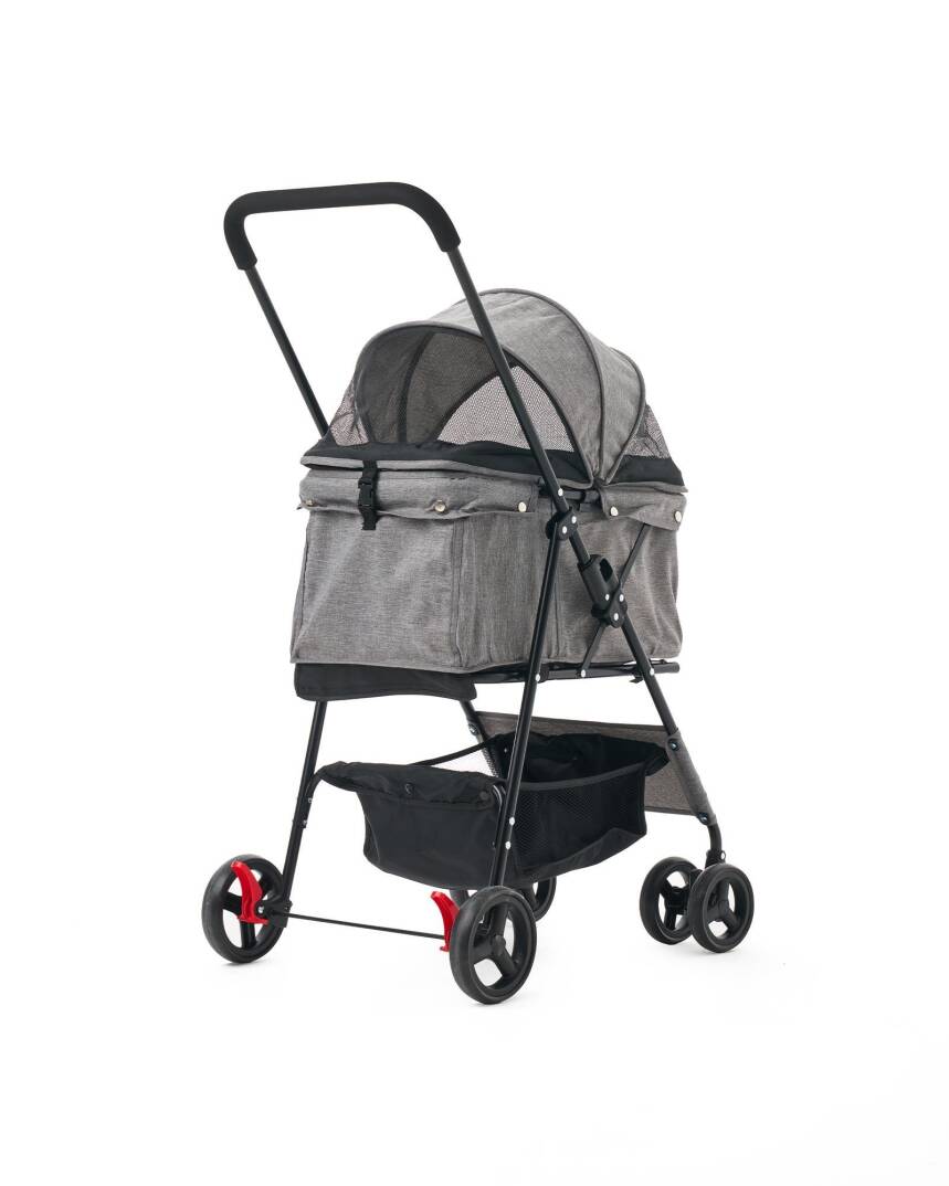Zampa Flux Kedi & Köpek Arabası Gri 45×63×93 cm (ZS-102-1-G) - 4
