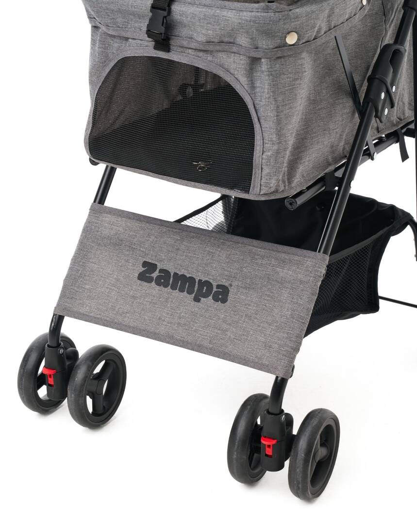 Zampa Flux Kedi & Köpek Arabası Gri 45×63×93 cm (ZS-102-1-G) - 3