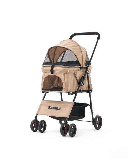 Zampa Flux Kedi & Köpek Arabası Kahverengi 45×63×93 cm (ZS-102-1-BR) - 2
