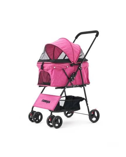Zampa Flux Kedi & Köpek Arabası Pembe 45×63×93 cm (ZS-102-1-P) - 6