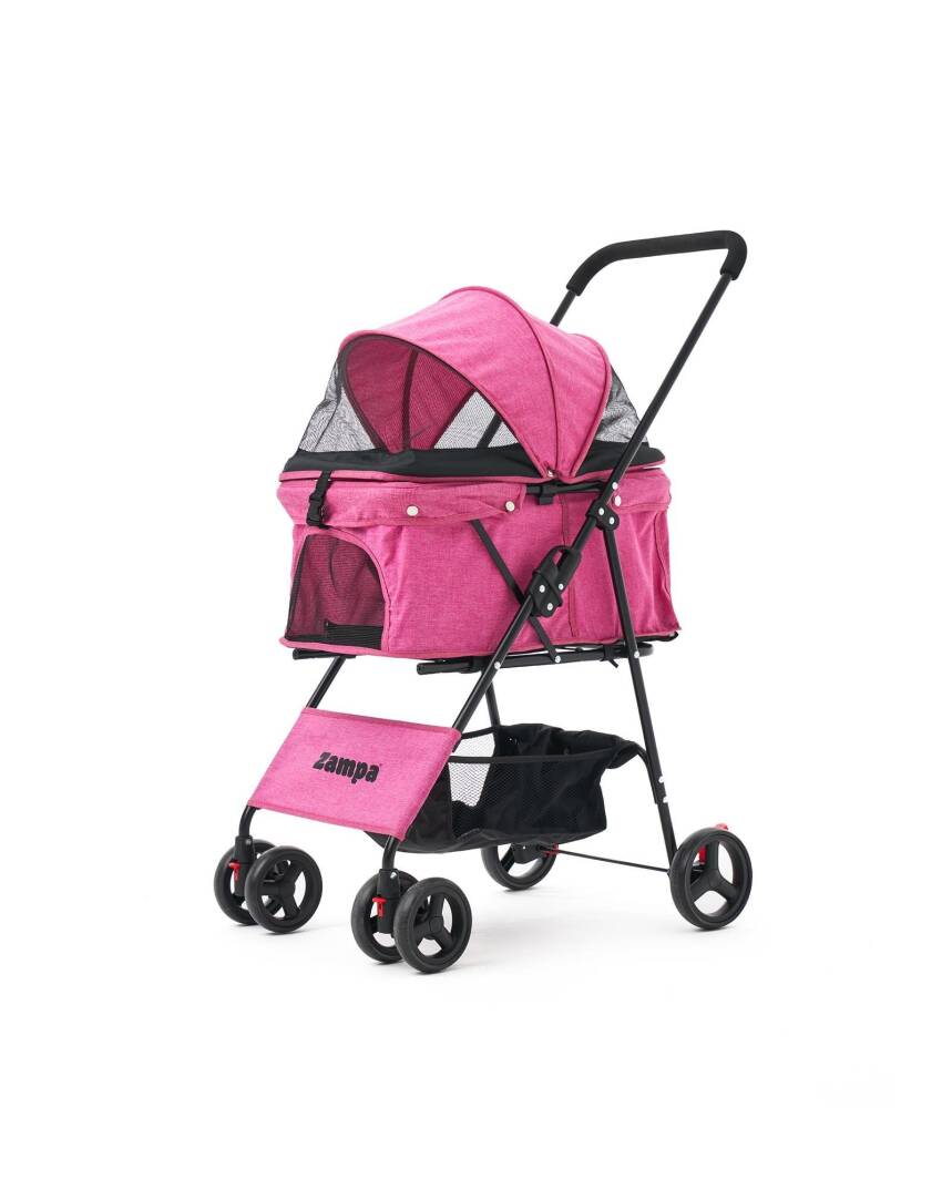 Zampa Flux Kedi & Köpek Arabası Pembe 45×63×93 cm (ZS-102-1-P) - 6
