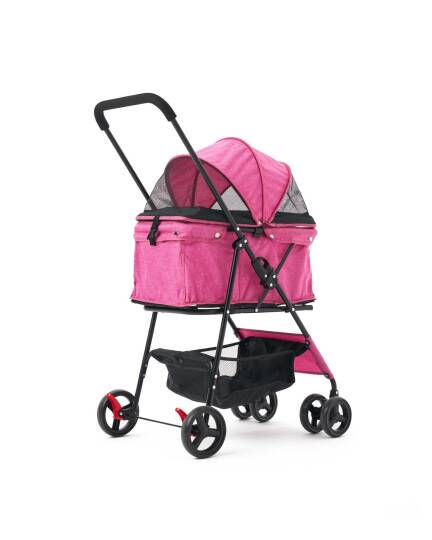 Zampa Flux Kedi & Köpek Arabası Pembe 45×63×93 cm (ZS-102-1-P) - 3