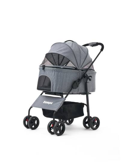 Zampa Pure Kedi & Köpek Arabası Gri 50×67×99 cm (ZS-107-G) - 5