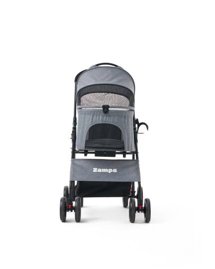 Zampa Pure Kedi & Köpek Arabası Gri 50×67×99 cm (ZS-107-G) - 4