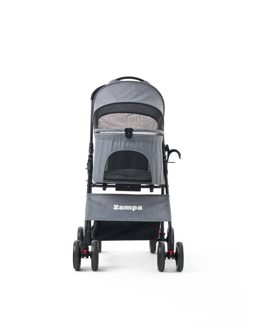 Zampa Pure Kedi & Köpek Arabası Gri 50×67×99 cm (ZS-107-G) - 4
