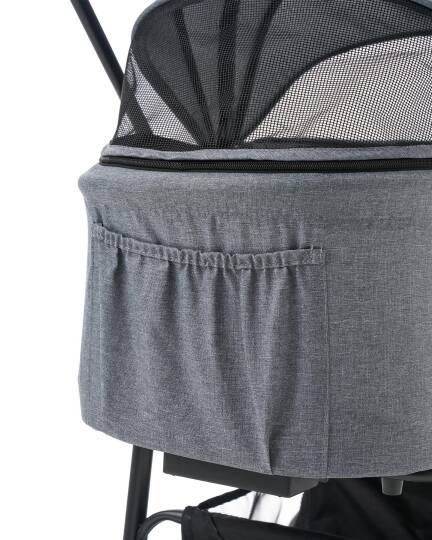 Zampa Pure Kedi & Köpek Arabası Gri 50×67×99 cm (ZS-107-G) - 7