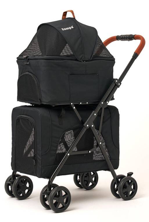 Zampa Tsunoda Kedi Köpek Arabası Siyah LD03F-B 50x83x102 Cm - 1