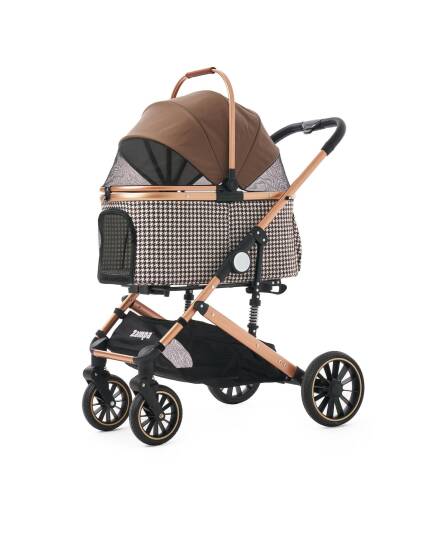 Zampa Vector Kedi & Köpek Arabası Kahverengi 35×87×101 cm (ZS-303L) - 2