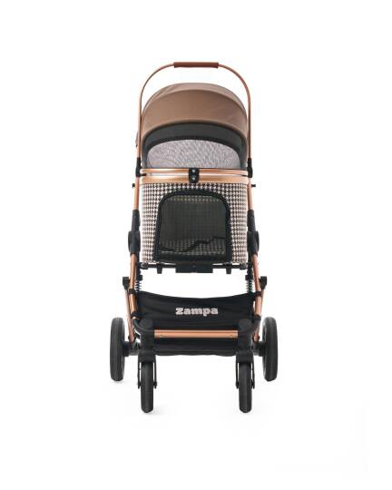 Zampa Vector Kedi & Köpek Arabası Kahverengi 35×87×101 cm (ZS-303L) - 4