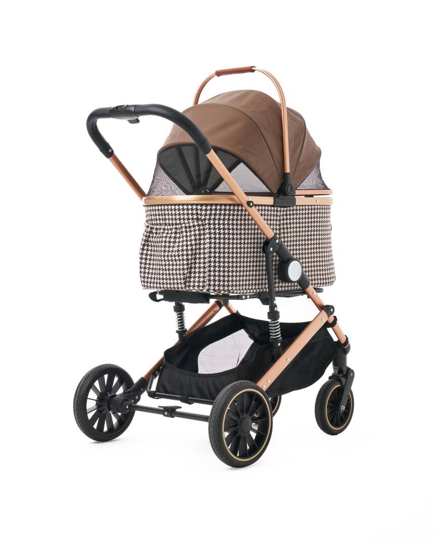 Zampa Vector Kedi & Köpek Arabası Kahverengi 35×87×101 cm (ZS-303L) - 8