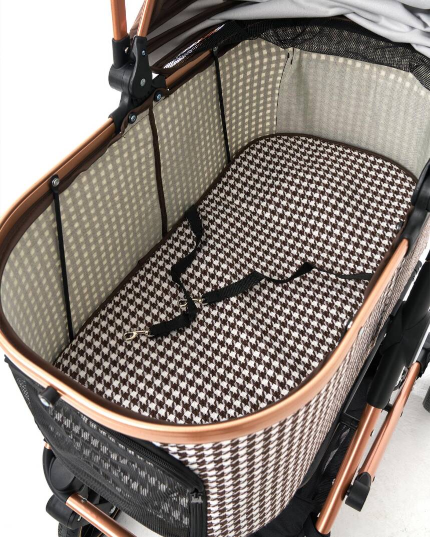 Zampa Vector Kedi & Köpek Arabası Kahverengi 35×87×101 cm (ZS-303L) - 6